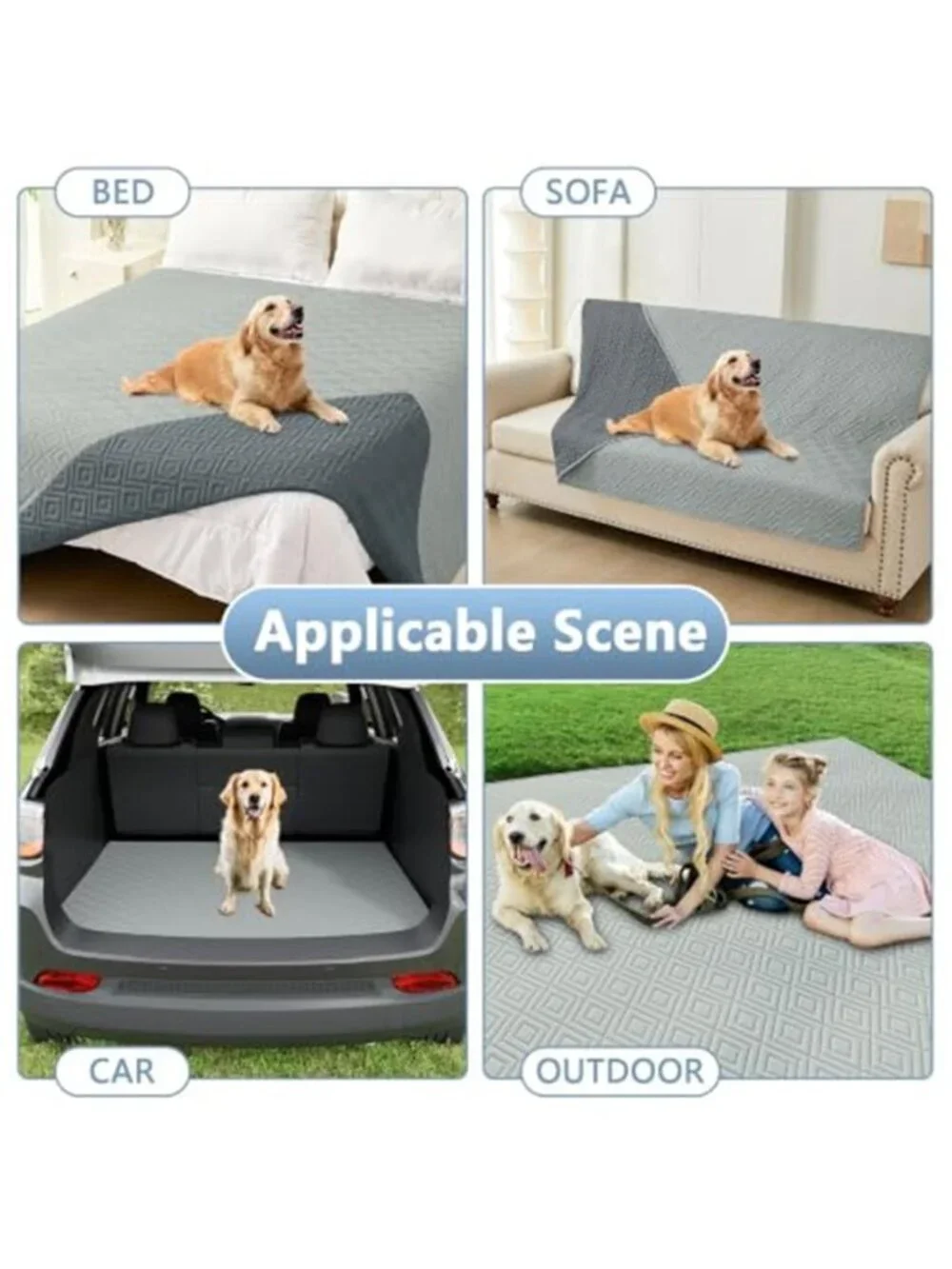 Waterproof Dog Blanket Reversible Pet Couch Cover Sofa Bed Furniture Protector